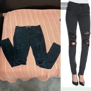 Joe’s jeans, distressed black skinny ankle